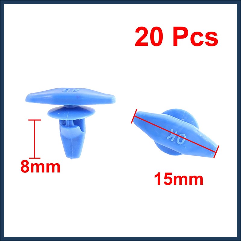 INFINAUTO 20 Pcs Blue Auto Car Door Card Interior Weatherstrip