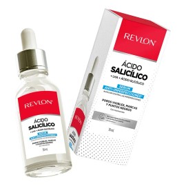 Revlon sérum ácido salicílico 30 ml, limpia poros y controla brillo día-noche