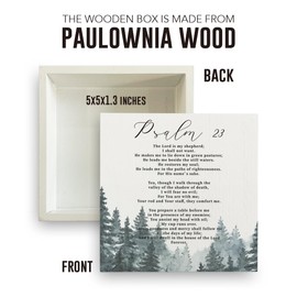 Christian Decor Christian Office Decor Psalm 23 the Lord is My Shepherd Bible Verses Wooden Box Sign Decor Plaque Christian Desk Office Home Bookshelf Tabletop Decor