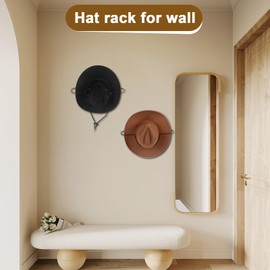 Cowboy Hat Rack,2 Pack Metal Cowboy Hat Holder,Cowboy Hat Rack for Wall,Western Wall Decor hat racks,Cowboy Hat Hanger for Wall Décor Keeps Original Shape of Hat,for Cowboy Hat, Fedora, Sun Hats