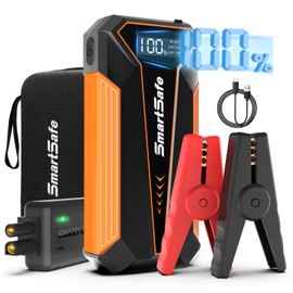 Car Battery Jump Starter 2000A Portable Jump Box for Car Up to 8.0l Gas and 6.0l Diesel Engines 12V Car Battery Charger Jump Pack with USB Ports, LCD Display, Storage Case, and LED Light (2000A)