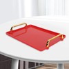 Decorative Tray Elegant Exquisite Texture Ergonomic Serving Tray with Handles