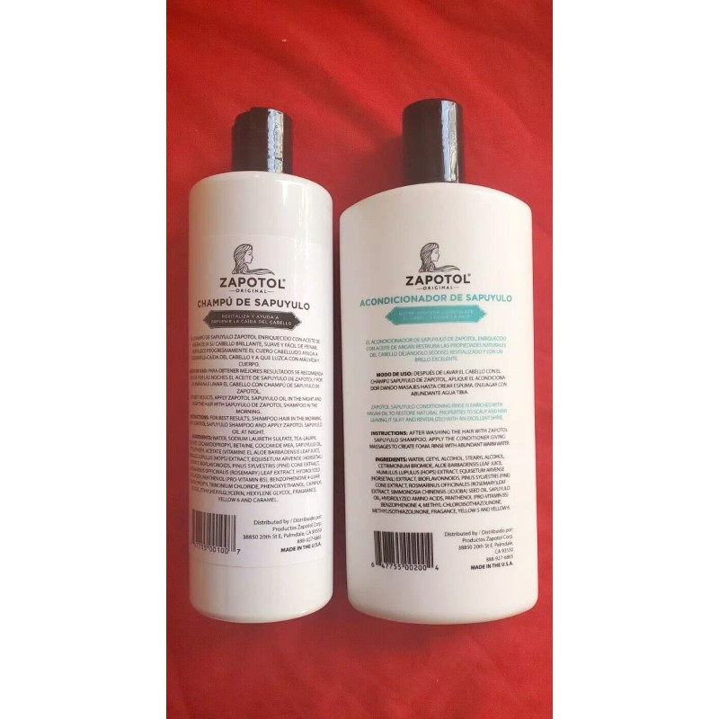 ZAPOTOL SHAMPOO Y ACONDICIONADOR DE SAPUYULO PREVIENE LA CAIDA DE