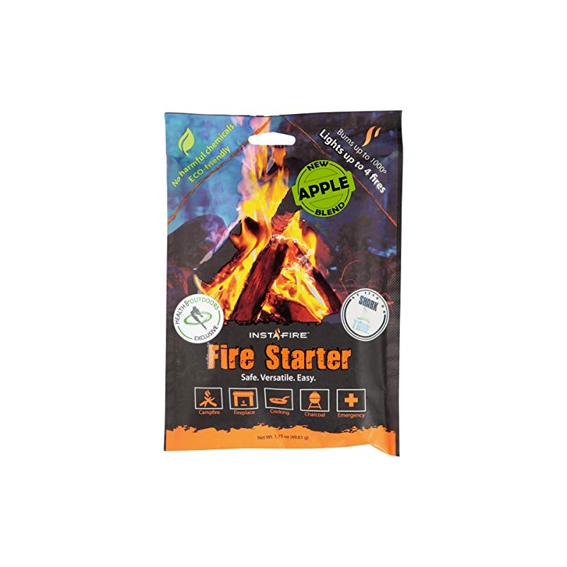 Insta-Fire Apple Blend Granulated Fire Starter, All Natural, Eco-Friendly, Lights
