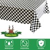 137*274cm Black and White Checkered Disposable Table Cloth Table Covers,Party
