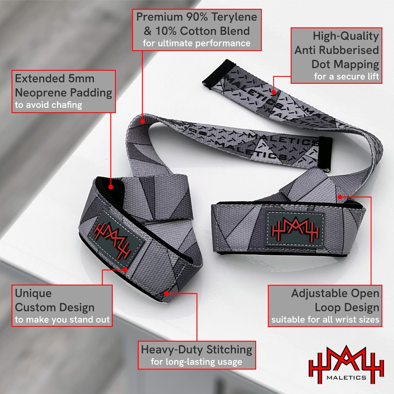 MaLetics – Weight Lifting 60cm Heavy Duty Fitness Support Straps