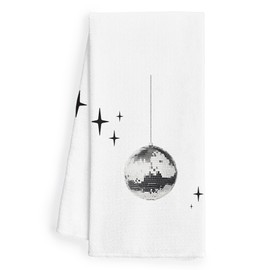 WFSM Disco Ball Decor Kitchen Towels - Western Kitchen Towels, Western Dish Towels, Disco Cowgirl Decor Hand Towels, Decorative Kitchen Towels, 16×24 Inches