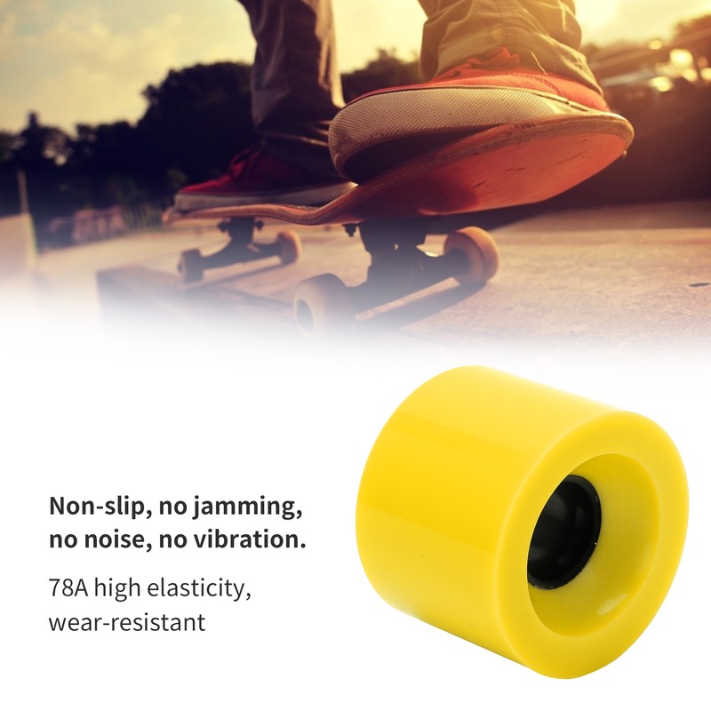 PUENTE 4pcs 60x45mm Skateboard Wheels 78A Longboard Cruiser Wheels Replacement