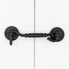 INIRET 2 Packs 4”Barn Door Latches，Matte Black Heavy Duty Solid