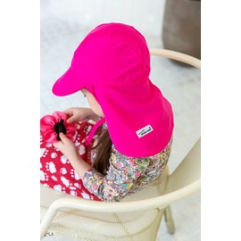 VAENAIT BABY Girls Sun Protection Sporty Flap Swim hat UV UPF 50+ Flap Cap Hot Pink S