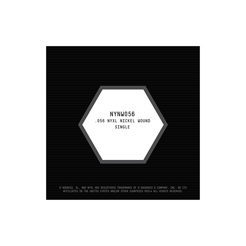 D'Addario NYXL Nickel Wound Electric Guitar Single String, .056