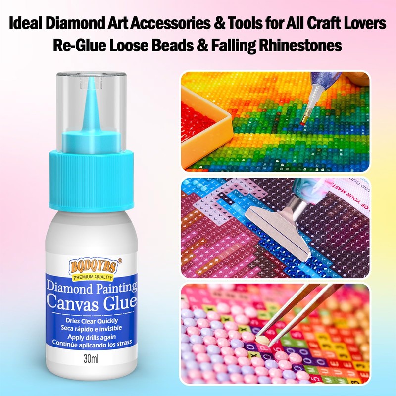 Diamond Painting Glue, Clear Tacky Adhesive Refill, Quick Dry Repair