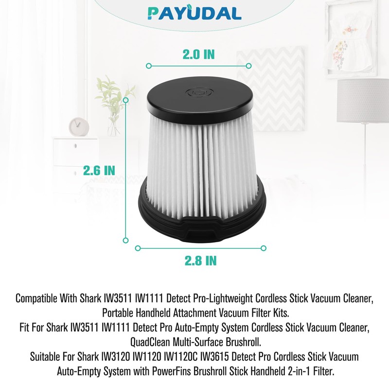 4 Pack IW3511 BU3521 HEPA Filter Replacement Part For Shark