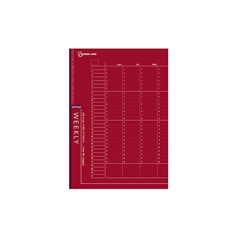Raymei Fujii System Notebook, Free Weekly Schedule, Vertical Type B5