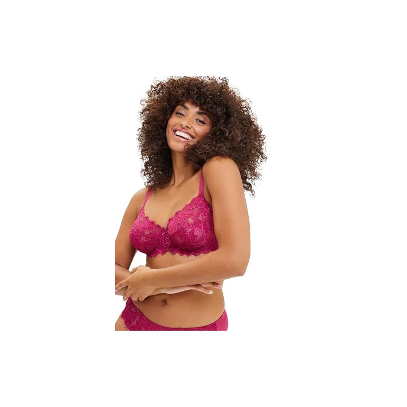 SANS COMPLEXE Women's Arum Full Coverage Bra, Cherry Sorbet, 80E,