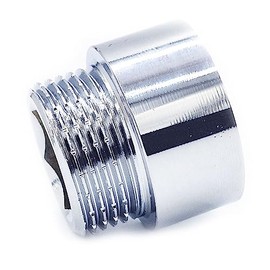Invena 3/4" BSP (22mm) Pipe Thread Extension Female x Male Chrome Brass - 15mm long