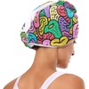 Doodle Flowers - Toallas de secado de cabello con botón