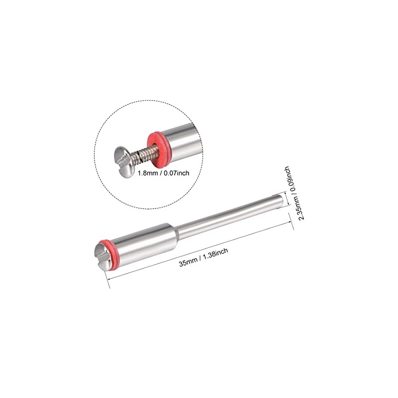 sourcing map 2mm Cut-Off Wheel Screw Mandrels 2.35mm Shank Dia