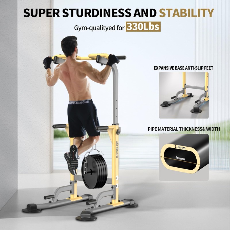 Z ZHICHI Pull Up Dip Station For Home Gym Strength