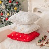 AQOTHES Pack of 2 Faux Fur Fuzzy Christmas Decorative Throw