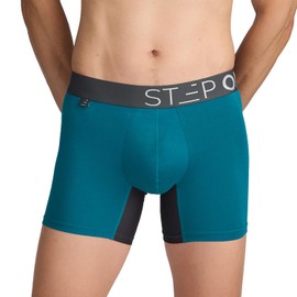 STEP ONE Mens Underwear Trunk Briefs, 1 Pair, Underwear for Men, Moisture Wicking, 3D Pouch + No Ride Up Trunk Briefs for Men Smashed Avo Large