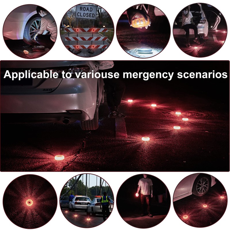 DK-WINER LED Road Flares roadside emergency car kit emergency road
