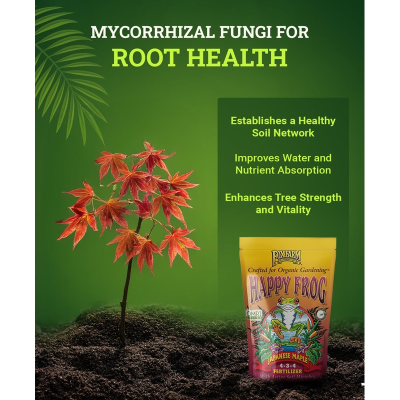FoxFarm Happy Frog Japanese Maple Fertilizer, Nutrient-Rich Formula for Japanese