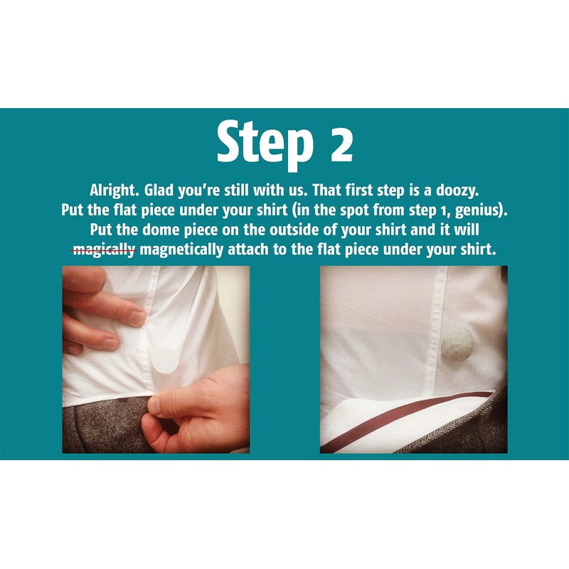 Magnetuck Magnetic Shirt Stays - Quit Tuckin' Around! (Gunmetal Gray)