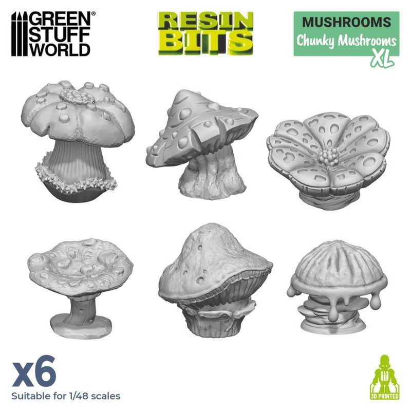 Green Staff World GSWD-12963 Non-Scale 3D Print Set Chunky Mushroom