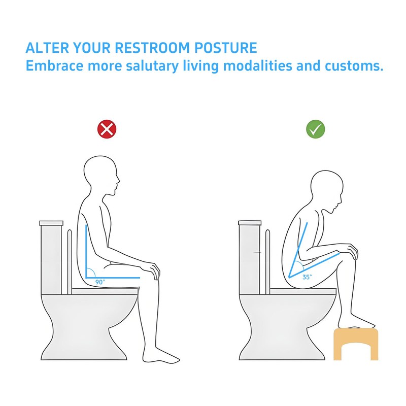 Bamboo Toilet Stool – Ergonomic, Eco-Friendly, Non-Slip Bathroom Stool for