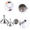 GroveEss Stainless Steel Kitchen Funnel Set,3 PCS Funnel and 2