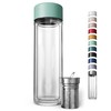 EVER VESSEL Glass Multi Tea Infuser Bottle 14oz - Double