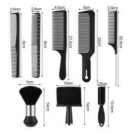 8pzs Cepillo Limpieza De Cabello Para Barbero Peine Barbería