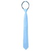 [Allegra K] Men's Necktie Low Tie Flat Stripe Adjustable Zipper