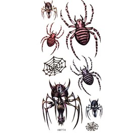 GGSELL King Horse Waterproof and sweat of the spider/skull temporary tattoo stickers
