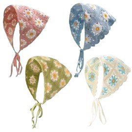 Crochet Bandana for Women,Crochet Head Scarf,Boho Head Scarf, Cute Bandana Suitable for Taking Photos, Dancing, Partying, Traveling, Camping or Dinner