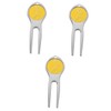 OHPHCALL 3pcs Golf Divot Repair Tool Marker Fork for Turf