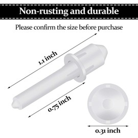 60 Pieces Shutter Repair Pins Louver Pins Shutters Replacement Repair Pins Shutter Pins for Tools, Movable Blade Repair Parts (White)