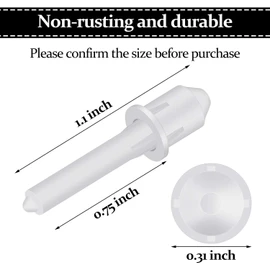 60 Pieces Shutter Repair Pins Louver Pins Shutters Replacement Repair Pins Shutter Pins for Tools, Movable Blade Repair Parts (White)
