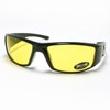 Mens Choppers Sunglasses Biker Motorcycle Logos Cross All Black Yellow