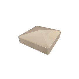 Vinyl/PVC 5" x 5" External Pyramid Post Cap (Long Lip) (Tan)