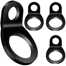 Greluma 4 PCS Lashing Ratchet Black O Ring Anchor Lashing Ring for Garage Workshop Truck Trailer Golf Cart