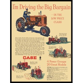 Case 1955 Case Model VAC Tractor - The Big Bargain NEW METAL SIGN: 9x12" & Ships Free