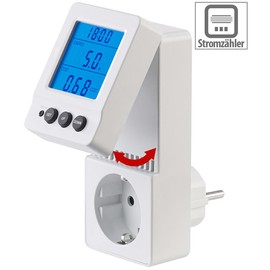 revolt Digital Electricity Meter: Digital 230 V Energy Cost Meter with Hinged XL Display, 3680 W (Digital Electricity Meter Sockets, Energy Cost Meter Sockets, Energy)