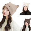 PTILSERY Cute Woollike Knitted Hat Cat Ears Womens Lady Girl