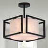 Vexagyle 3-Light Semi Flush Mount Ceiling Light Fixture,12.6”Modern Close to