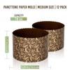 18 oz Beautiful Panettone Paper Mold - Set of 12