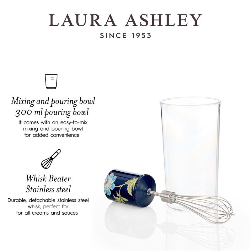 Laura Ashley 150W Immersion Blender Handheld - 4 in 1