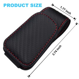 Sunglasses Holders for Car Visor,Car Magnetic Glasses Holder Leather Sunglasses Clip and Ticket Card Clip Suitable for Car Interior Visor and Different Size Eyeglasses. (Carbon Fibre)