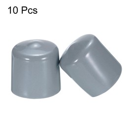 QUARKZMAN Rubber Caps 29 mm (1.1 Inch) ID Vinyl Round End Cap Cover Screw Thread Protective Caps Grey Pack of 10